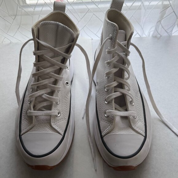 Platform Converse- Run Star Hike Leather Sneakers - Picture 1 of 5